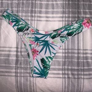 White Floral Bikini Bottom